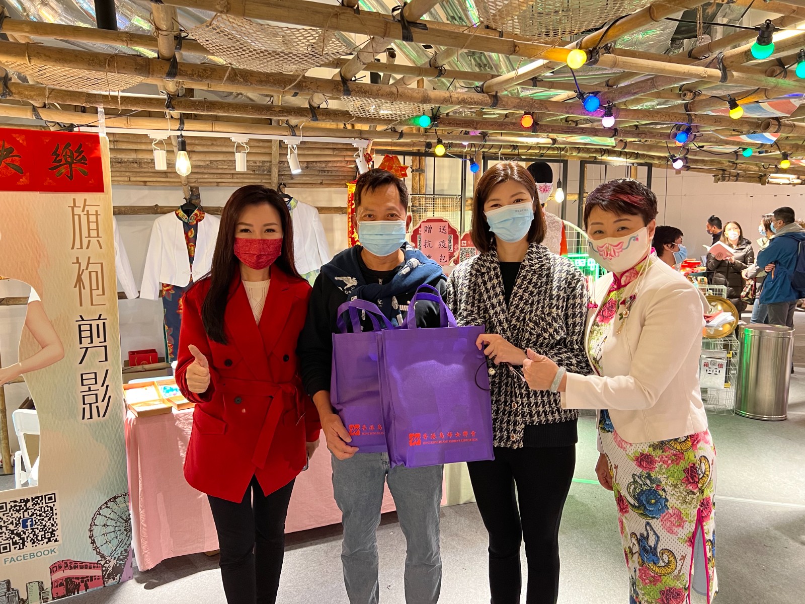 香港島婦女聯會一連三日在社區派發快速測試套裝及抗疫福袋-7